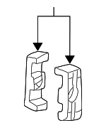 17201712210 - Cooling System: Cooler Line Bracket for BMW: 318i, 318is, 318ti, 323Ci, 323i, 323is, 325Ci, 325i, 325is, 325xi, 328Ci, 328i, 328is, 330Ci, 330i, 330xi, 525i, 528i, 530i, 540i, 740i, 740iL, 745i, 745Li, 750iL, 840Ci, 850Ci, 850CSi, 850i, M3, M5, X3, X5, Z3, Z4 Image
