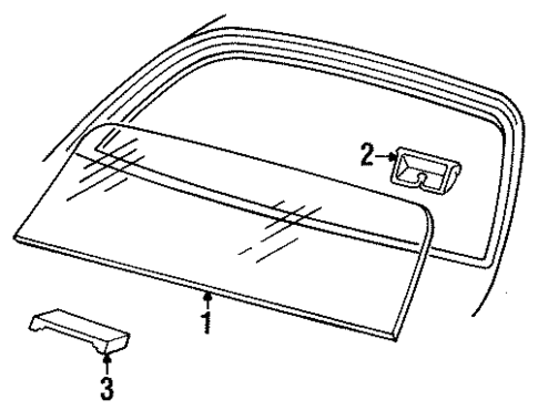 Back Glass for 1988 Chrysler Fifth Avenue #0