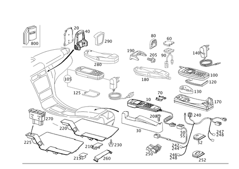 Car Phone, Voice Control System and Distress Call for 2006 Mercedes-Benz C230 #0