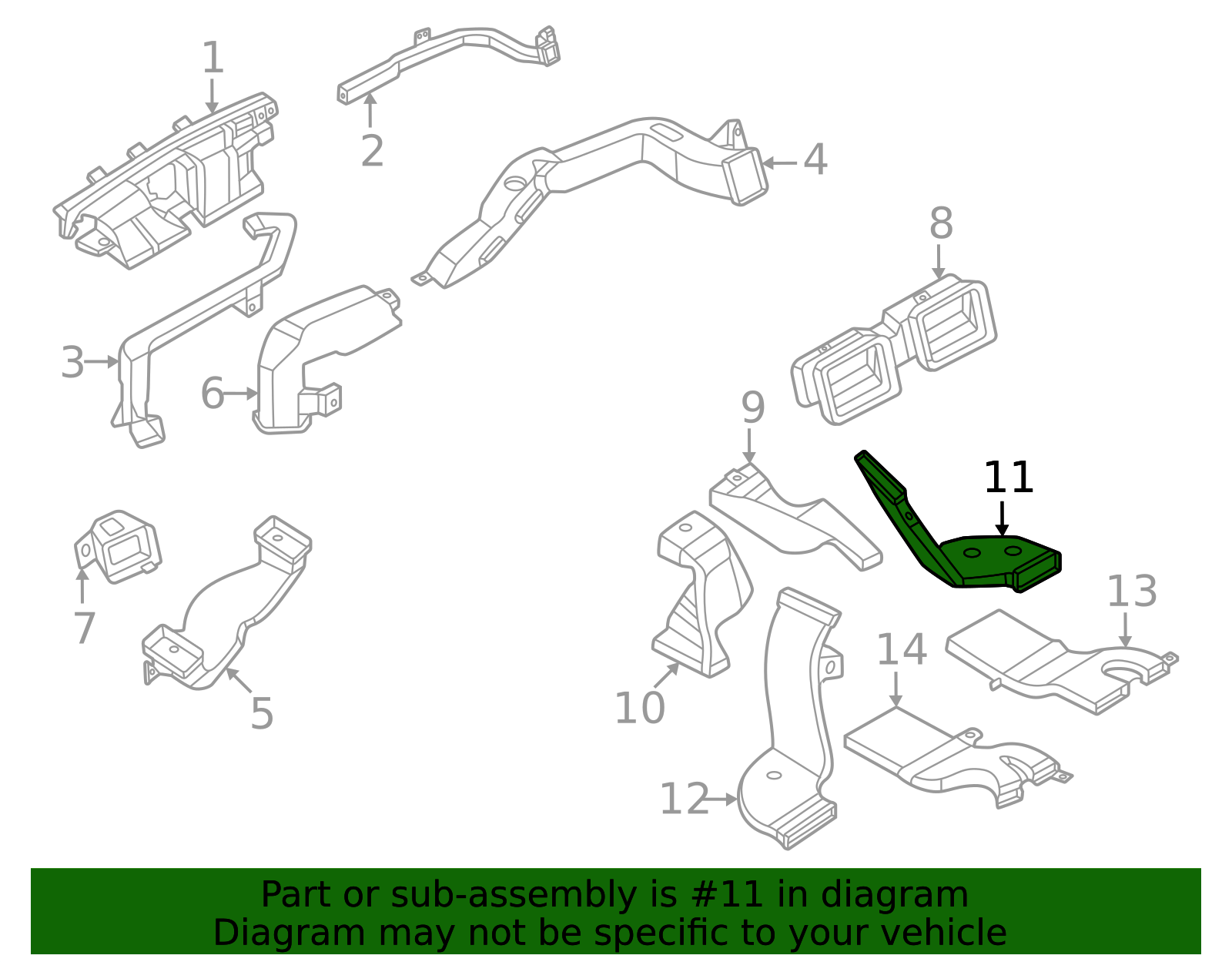 27832-7JA0A - Instrument Panel Air Duct | Conicelli Nissan