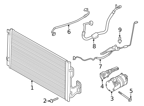 Condenser, Compressor & Lines for 2016 BMW M2 #0