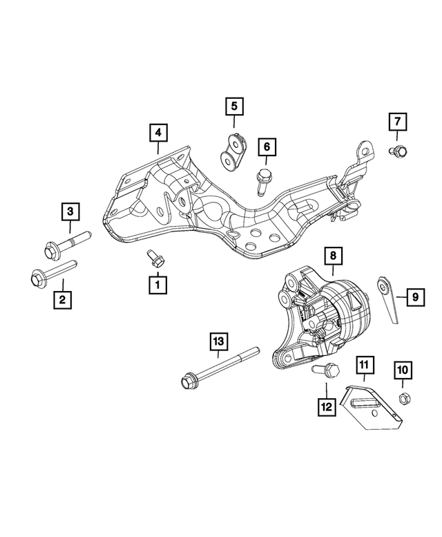 6101688 - Engine: Hex Lock Nut, Mounting for Mopar Image