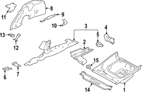 Rear Floor & Rails for 2019 Jaguar F-Pace #0