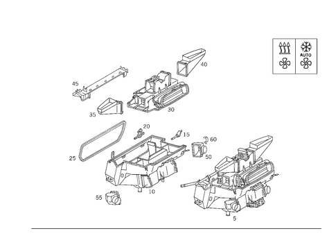 Heater Housing for 1996 Mercedes-Benz SL320 #0