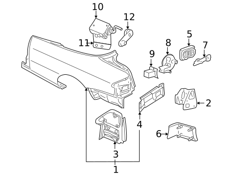 Quarter Panel & Components for 2001 Saab 9-3 #2