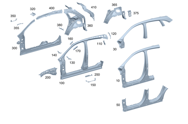 2476820800 - Side Walls: Dampening, a-Pillar for Mercedes-Benz: GLA250, GLA35 AMG, GLA45 AMG Image image