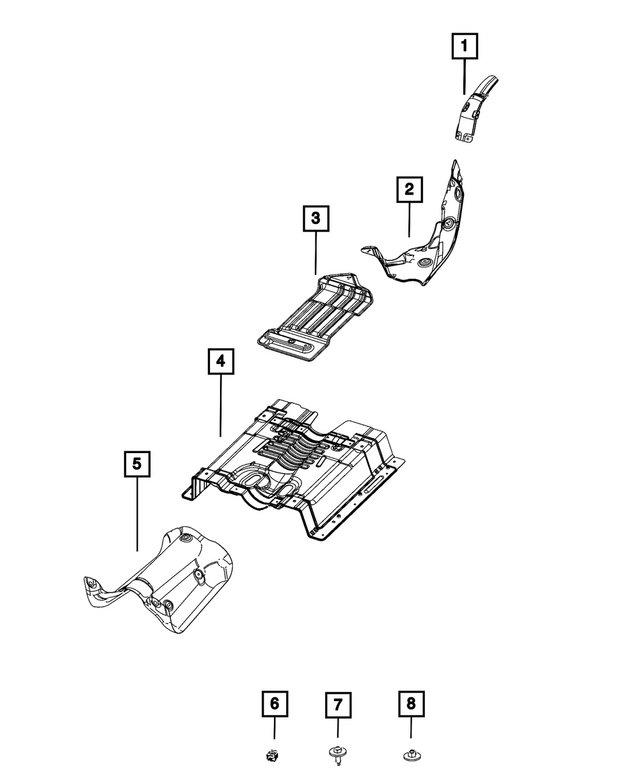 68591902AA - : Engine Mount Heat Shield for Mopar Image