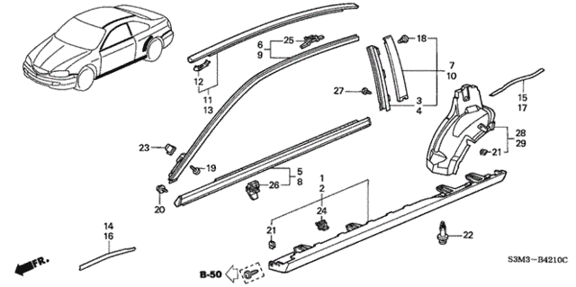 Molding for 2002 Acura CL #0
