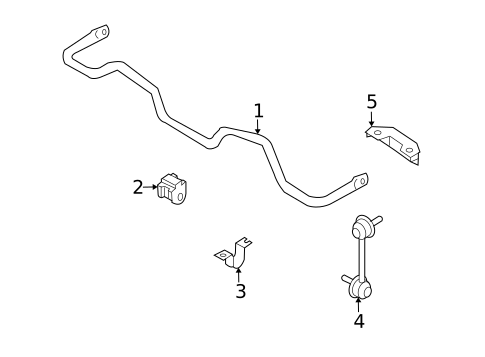Stabilizer Bar & Components for 2003 INFINITI G35 #1