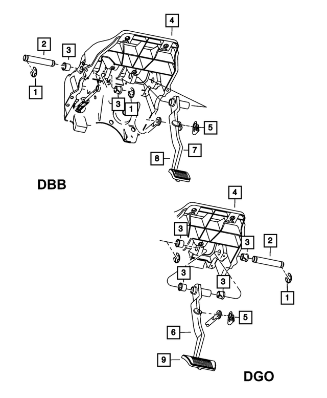 52122405AD - Brakes: Brake Pedal And Pad for Mopar Image