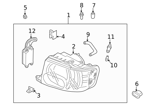 Headlamp Components for 2001 INFINITI QX4 #0