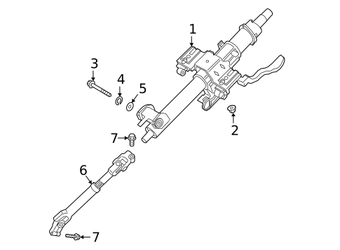 Steering Column Assembly for 2021 Hyundai Veloster N #0