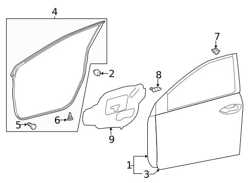 Door & Components for 2019 Toyota Corolla #1