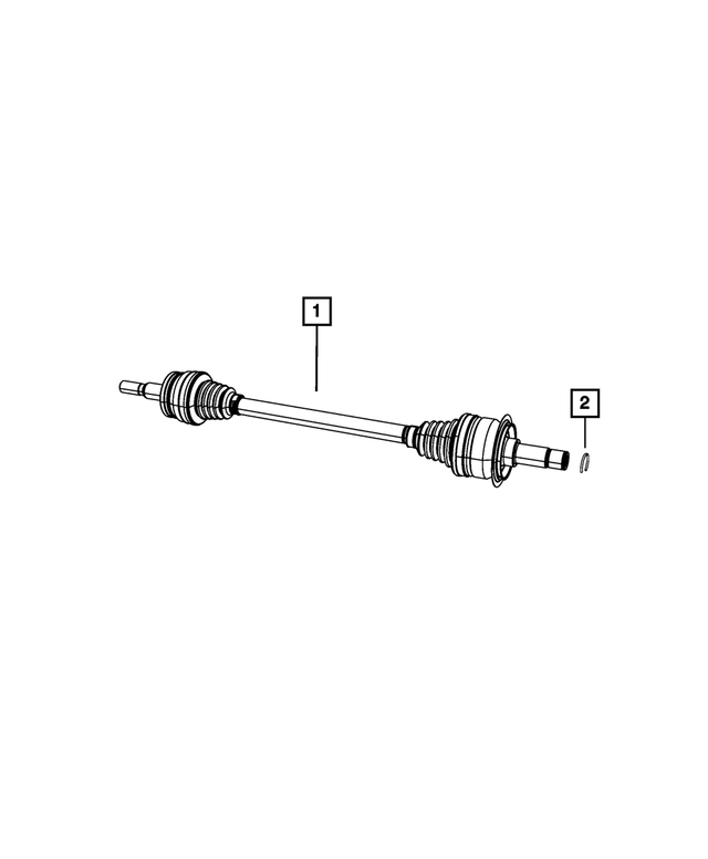 « 68154332AA – Rear Wheel Drive; Differential and Drive Line : Demi-arbre De Transmission Arbre, Côté Droit pour Mopar Image »