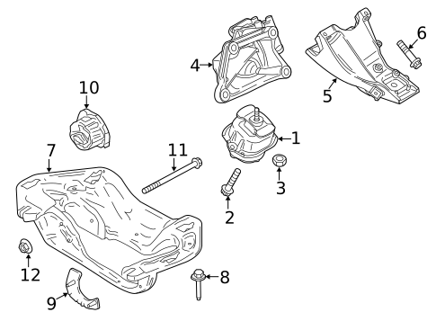 Engine & Trans Mounting for 2016 BMW X5 #0