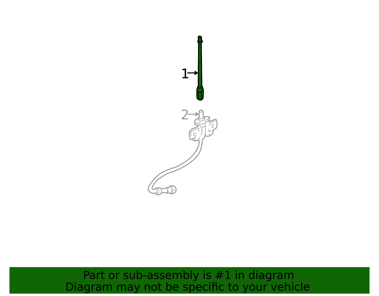 M6 X 1.0 -6H Thread Radio Antenna 15087886 GM | GMPartsDirect.com