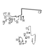 68071597AA - Brakes: Brake Tube, Right for Chrysler: 300 | Dodge: Challenger, Charger Image