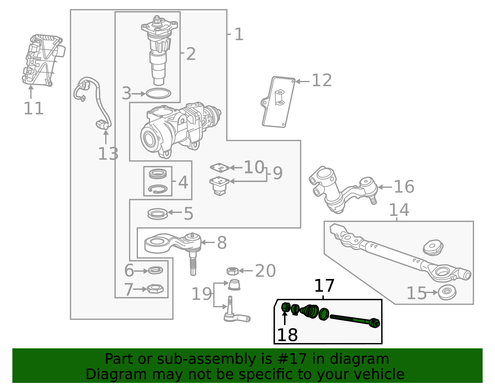 2020-2026 GM (Replaces 19256660) Steering Linkage Inner Tie Rod Kit ...
