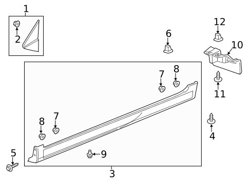 Exterior Trim - Pillars for 2013 Chevrolet Spark #0