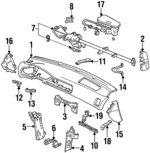 77116SV1A00 - : Instrument Panel Center Bracket for Honda: Accord Image