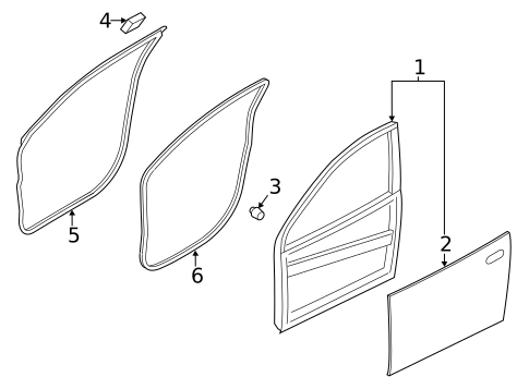 Door & Components for 2015 Mitsubishi Mirage #0