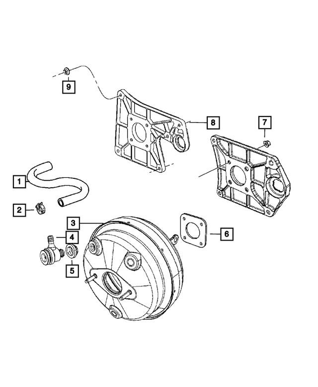 52129134AD - : Brake Booster Vacuum Hose for Mopar Image