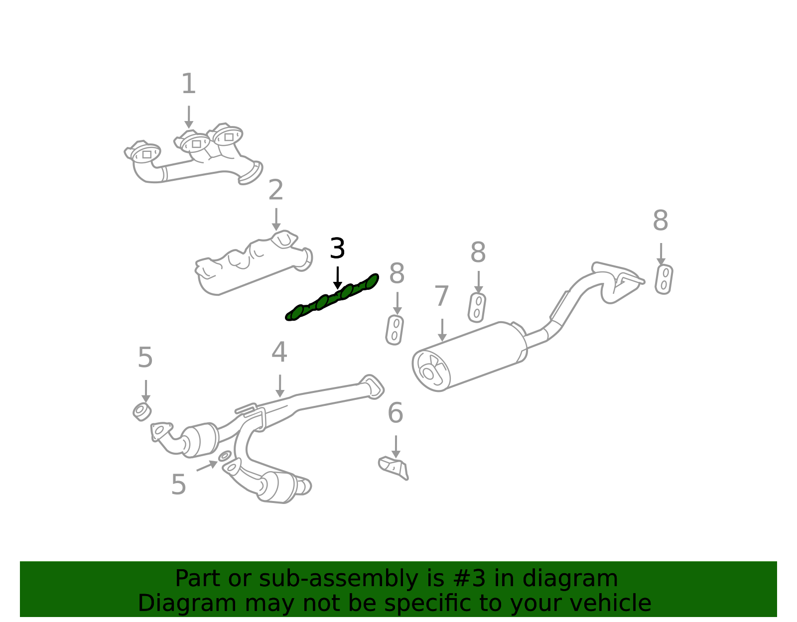 1999-2013 Chevrolet Silverado 1500 Exhaust Manifold Gasket - Replacement N02-059