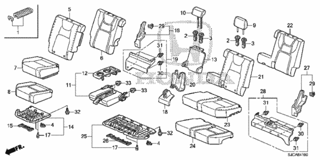 Rear Seat for 2014 Honda Ridgeline #0