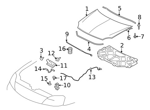 Hood & Components for 2009 Ford Taurus X #0