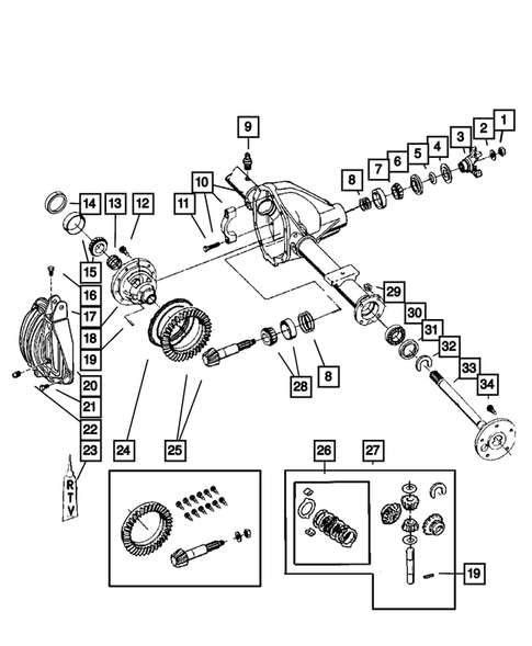 Differential and Housing for 2005 Dodge Ram 1500 #1