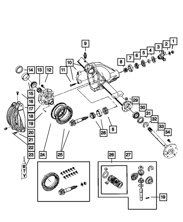 5016792AA - Rear Axle: Pinion Flange O Ring for Mopar Image image