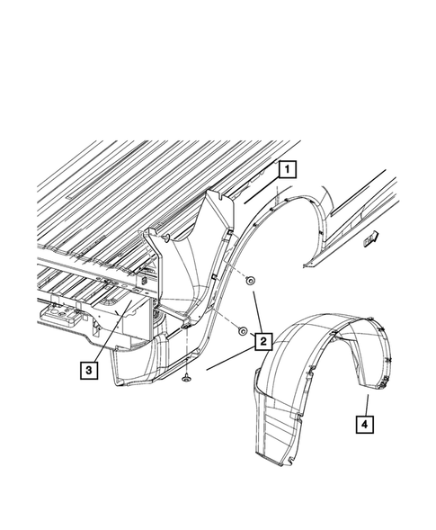 Aperture Panel, Pillar Supports and Cab Back  for 2013 Ram 2500 #3