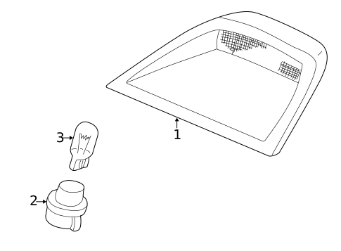 High Mounted Stop Lamp for 1998 Honda Civic #0