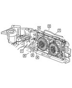 4809389AA - Cooling: Clip for Chrysler: Town &amp; Country, Voyager | Dodge: Caravan, Grand Caravan, Ram 1500, Ram 2500, Ram 3500 | Ram: 2500, 3500 Image