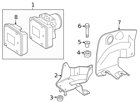 ABS Components for 2015 Mercedes-Benz GL350 #0