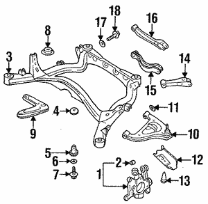 Rear Suspension for 1998 Nissan 240SX | OEM Parts Online