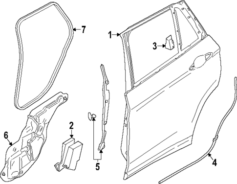 Door & Components for 2019 BMW X1 #0