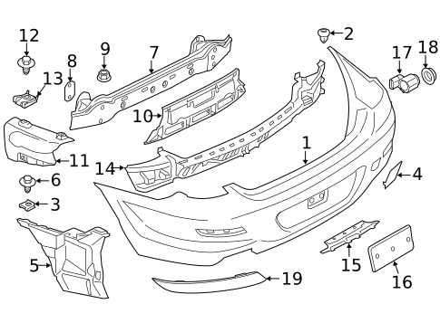 Bumper & Components - Rear for 2016 BMW 650i Gran Coupe #1