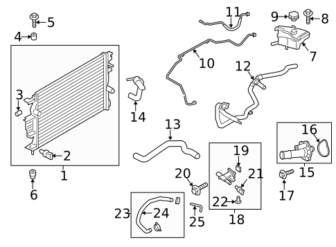 Thermostat & Housing for 2013 Ford Fusion #0