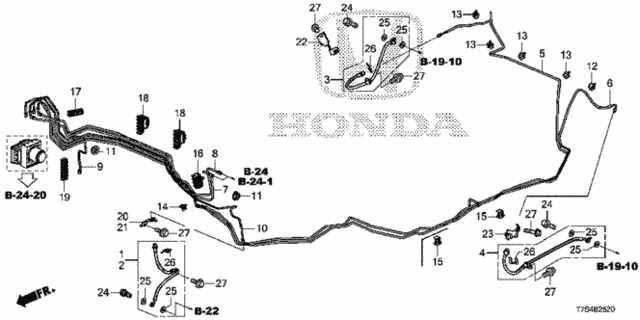 Brake Lines (2WD) for 2019 Honda HR-V #0