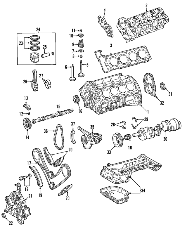 2730104920 - Engine: Cylinder Head for Mercedes-Benz Image
