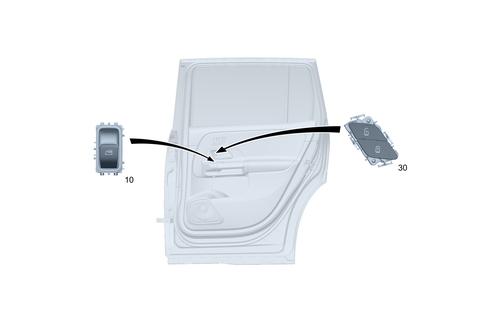 Switch in Rear Door Trim for 2024 Mercedes-Benz GLA35 AMG #0