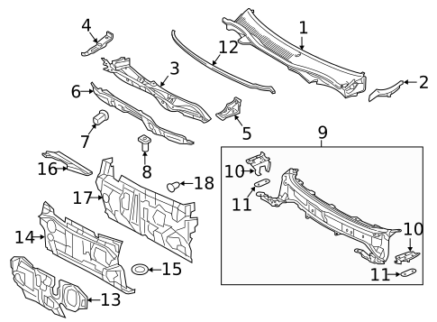Cowl for 2015 Toyota Camry #0
