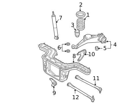 Rear Suspension for 2003 Mazda Tribute #1