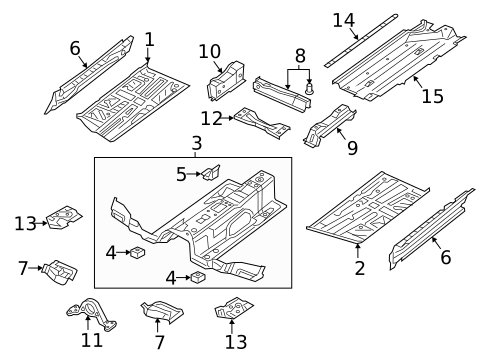Floor & Rails for 2017 Audi Q3 #0