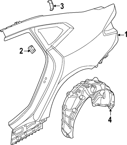 Quarter Panel & Components for 2024 BMW M440i Gran Coupe #0