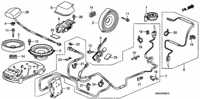 Antenna - Speaker (2) for 2007 Honda Civic #0