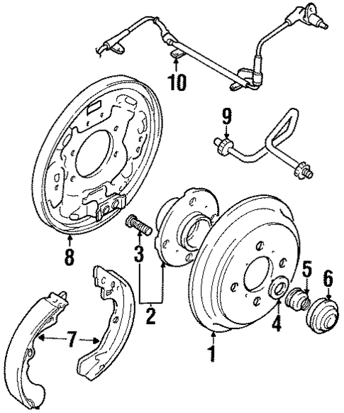 Rear Brakes for 1999 Suzuki Esteem #0