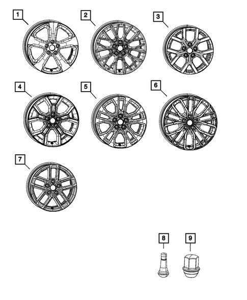 Wheels, Tires and Hardware for 2021 Jeep Grand Cherokee L #0
