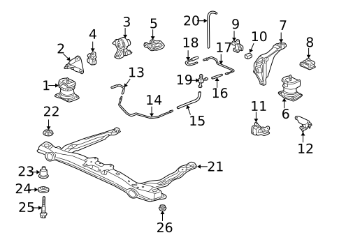 Engine & Trans Mounting for 1999 Honda Accord #0